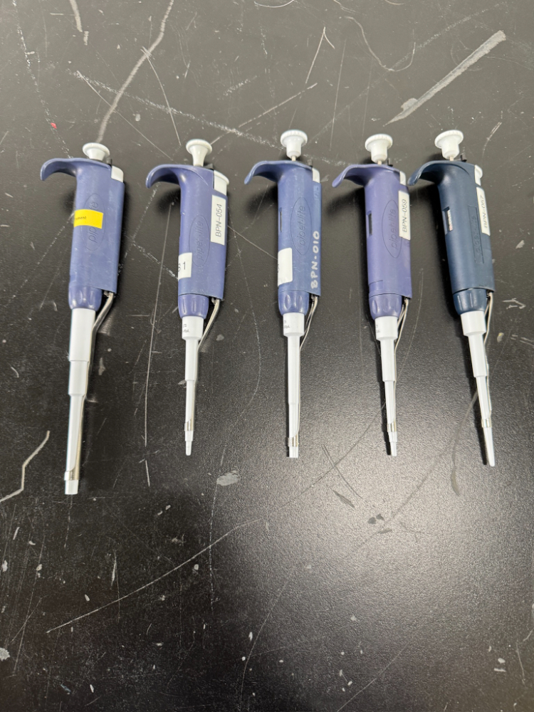 Image of Rainin Pipet Lite Single Channel Pipettes - Quantity 5